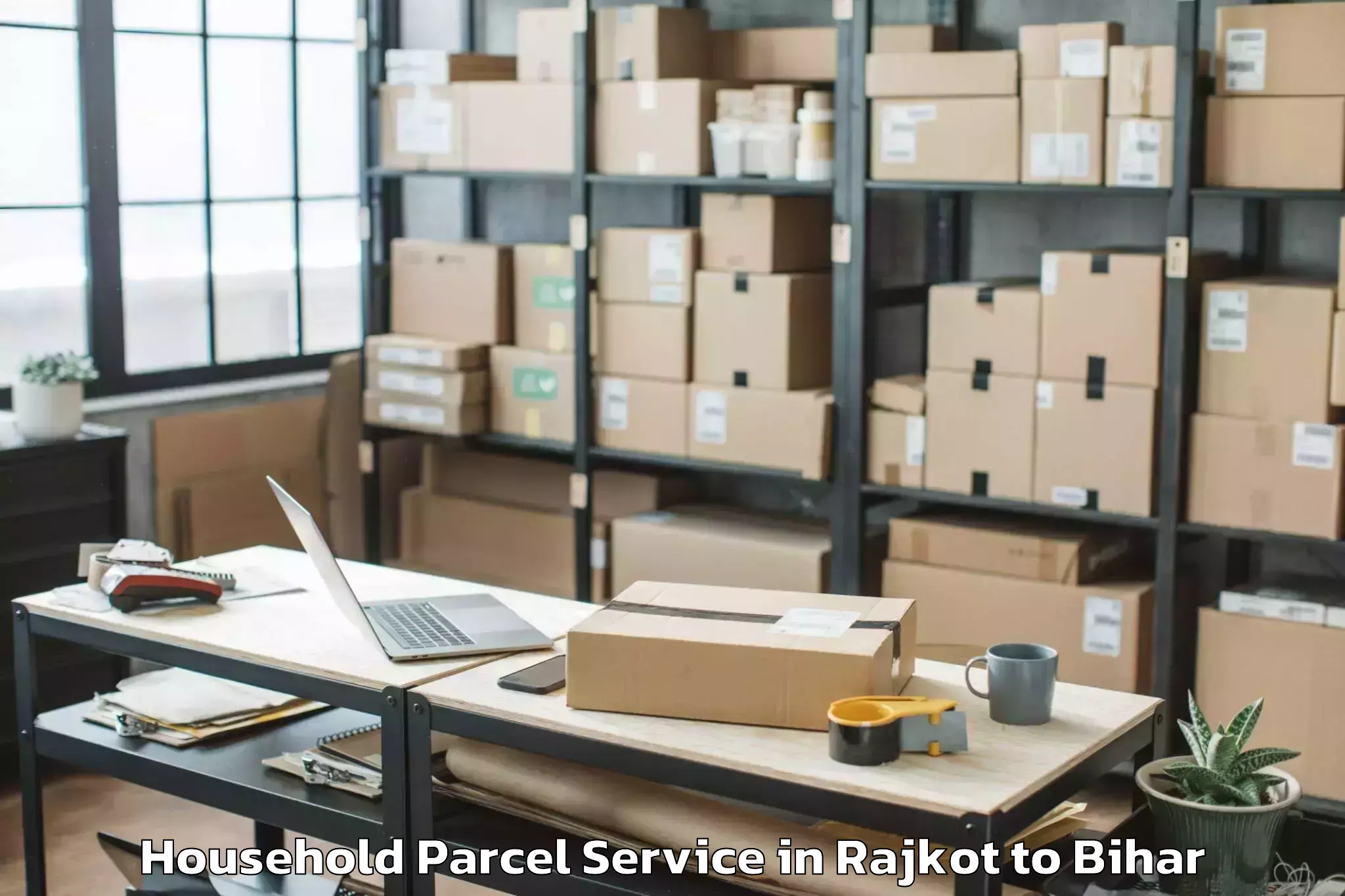 Easy Rajkot to Bathnaha Household Parcel Booking